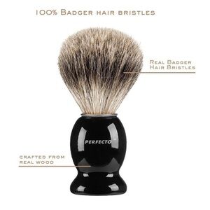 Perfecto‎ classic shaving 100% Badger Hair Shaving Brush Black